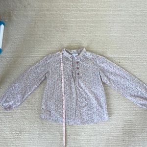 Jacadi floral girls size 6 cotton blouse